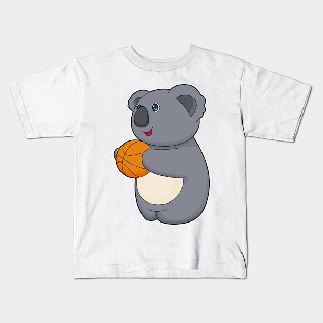 Koala Basketball player Basketball Kids T-Shirt by Markus Schnabel